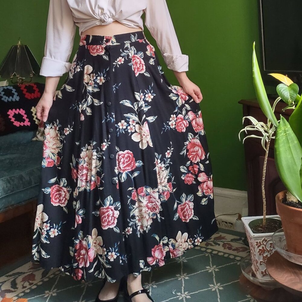 Vintage 90s Floral Skirt